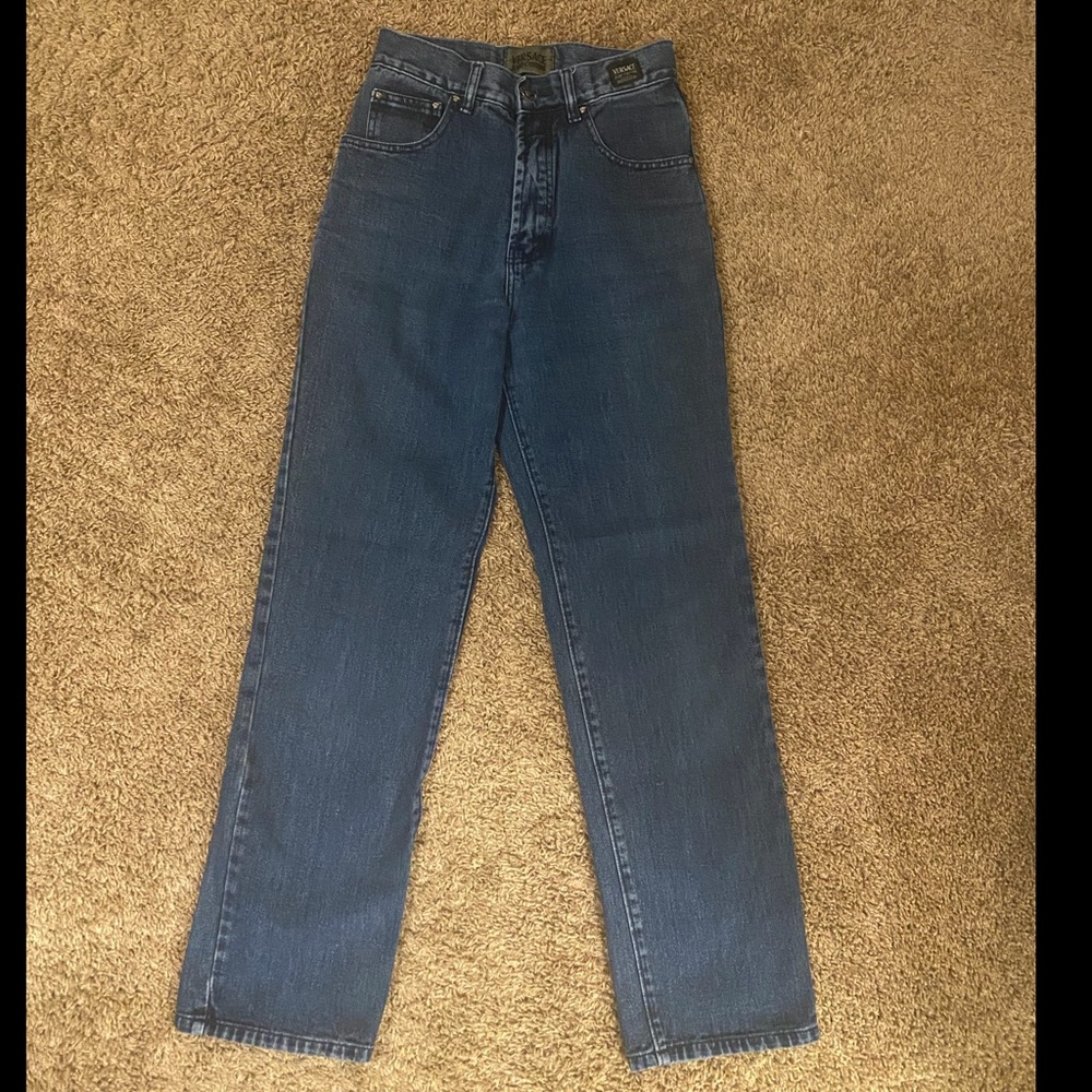 Made in Italy. Versace Jeans Couture Blue Straight Denim Women’s jeans Sz 28x29.